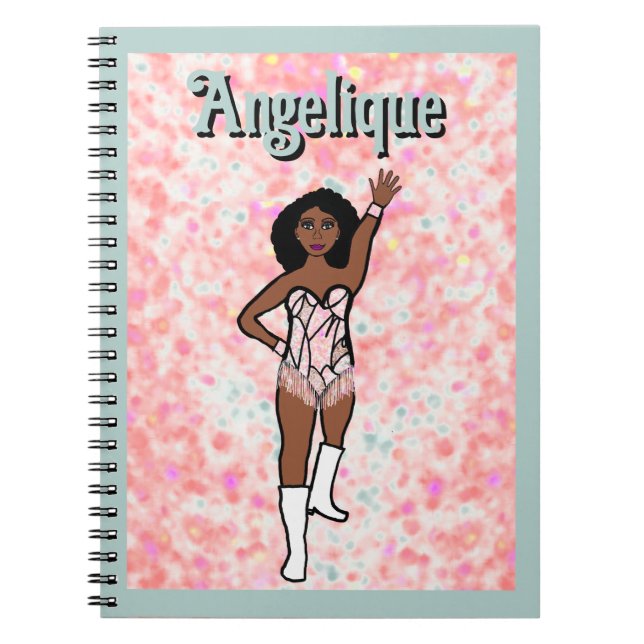 Dancer White Iridescent Notebook #1 (Front)