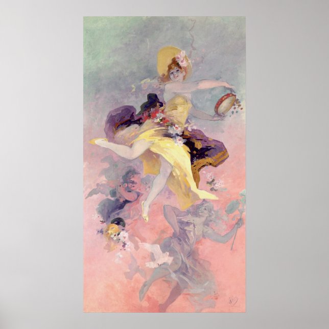 Dancer with a Basque Tambourine Poster (Front)