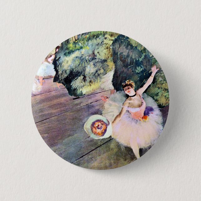 Dancer with a Bouquet of Flowers by Edgar Degas 6 Cm Round Badge (Front)
