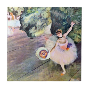 Dancer with a Bouquet of Flowers by Edgar Degas Ceramic Tile