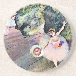 Dancer with a Bouquet of Flowers by Edgar Degas Coaster