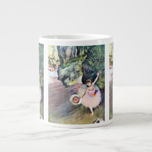 Dancer with a Bouquet of Flowers by Edgar Degas Large Coffee Mug