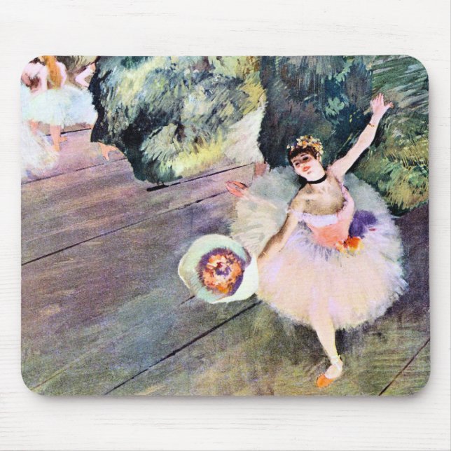 Dancer with a Bouquet of Flowers by Edgar Degas Mouse Pad (Front)