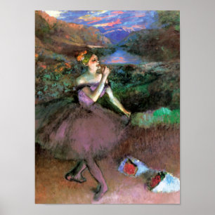 Dancer with Bouquets by Degas Poster