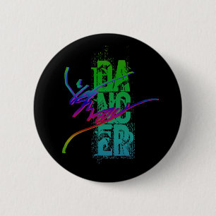 DANCER with DANCER ARTWORK 6 Cm Round Badge
