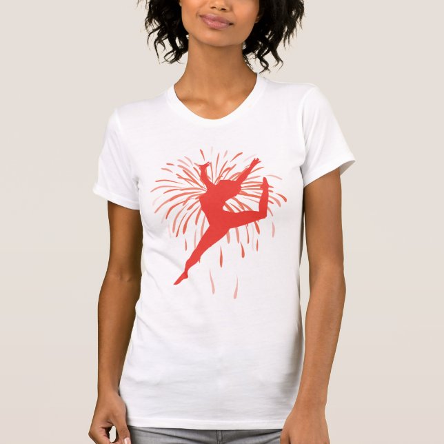 Dancer with Fireworks T-Shirt (Front)