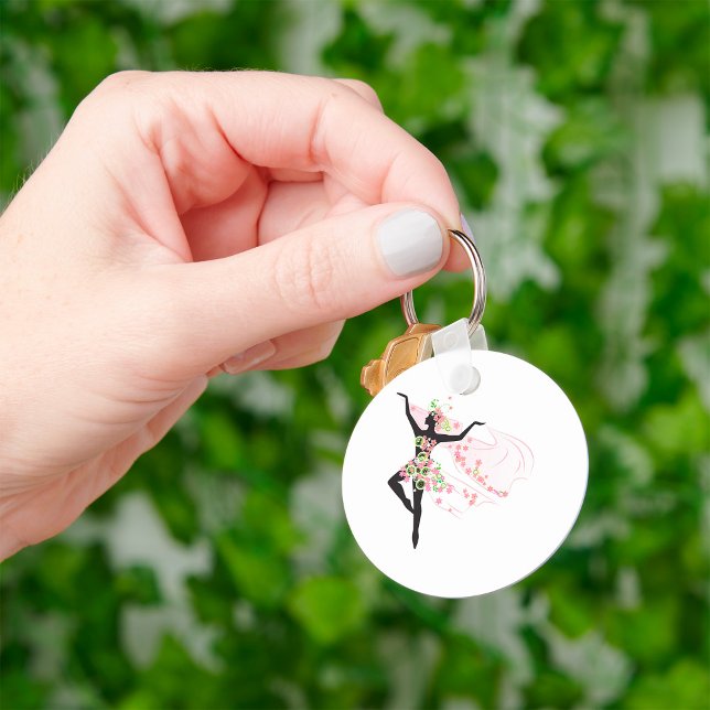 Dancer With Flowers Keychain (Creator Uploaded)