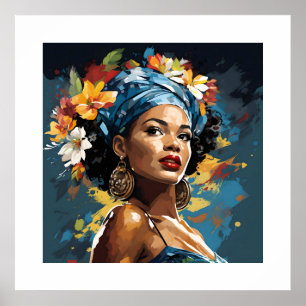 Dancer with Headdress - Camila Poster