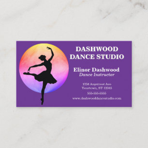 Dancer with Rainbow Light Dance Studio Business Card