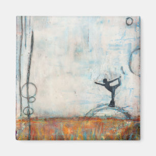 Dancer Yoga Girl Square Magnet