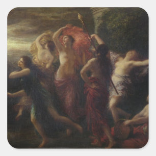 Dancers, 1891 square sticker