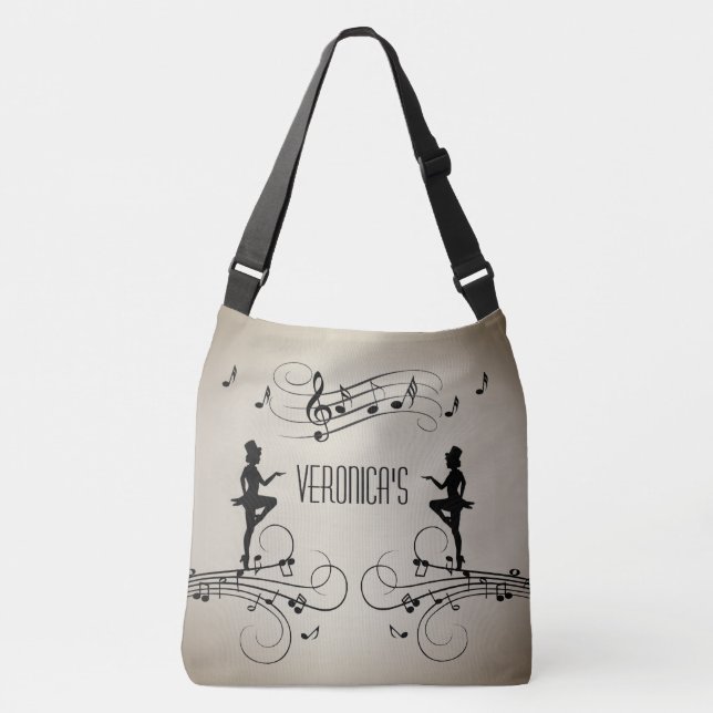 Dancers and Music Personal Name Crossbody Bag (Front)