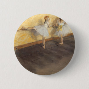 Dancers at the Bar by Edgar Degas, Vintage Ballet 6 Cm Round Badge