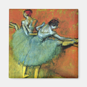 Dancers at the Bar by Edgar Degas, Vintage Ballet Magnet