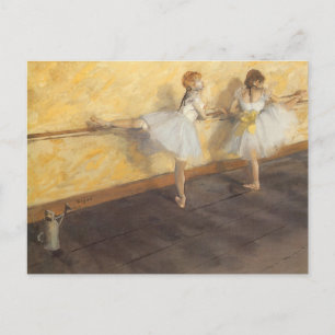Dancers at the Bar by Edgar Degas, Vintage Ballet Postcard