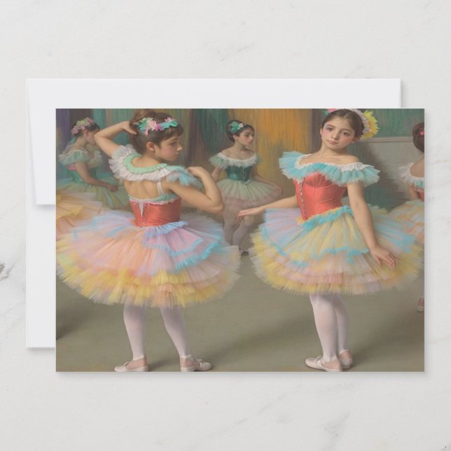 Dancers backstage Flat card (Back)