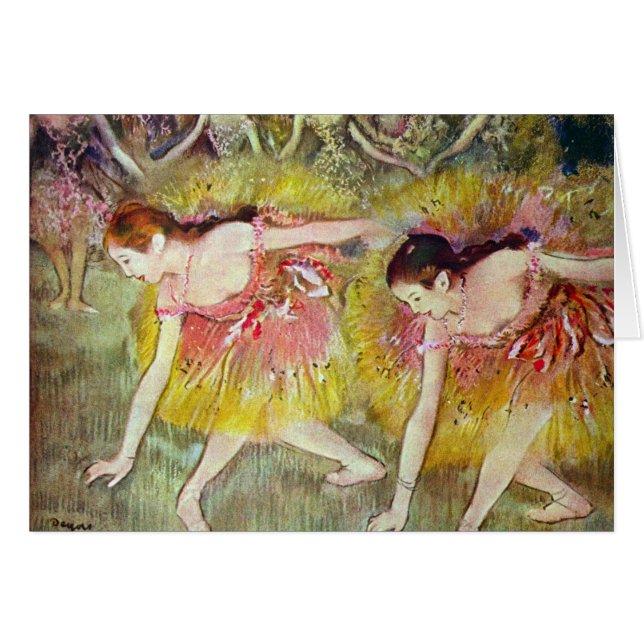 Dancers Bending Down by Edgar Degas, Ballet Art (Front Horizontal)