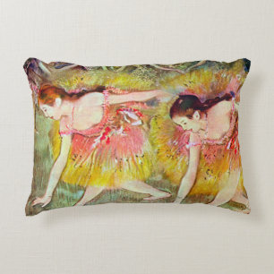 Dancers Bending Down by Edgar Degas, Ballet Art Decorative Cushion
