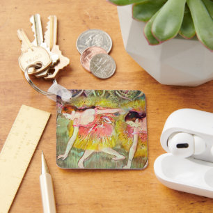 Dancers Bending Down by Edgar Degas, Ballet Art Key Ring