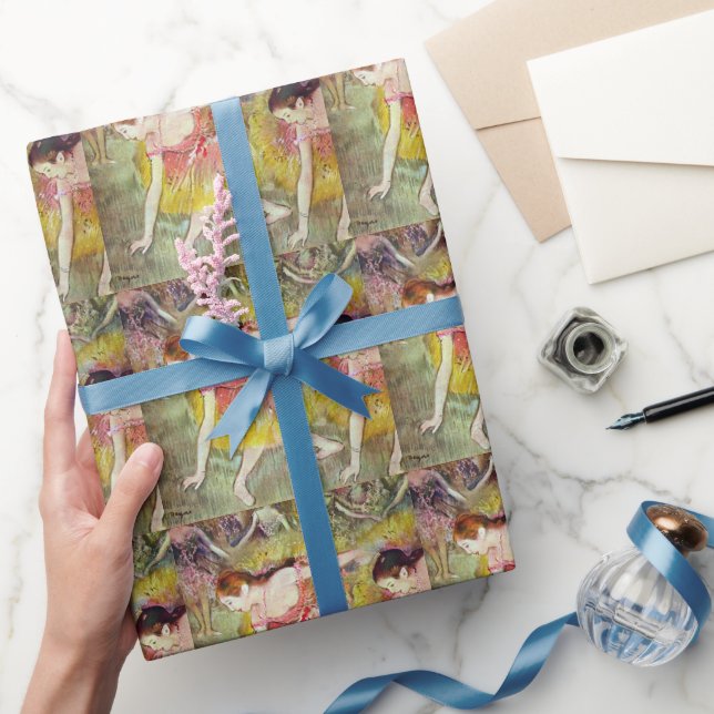 Dancers Bending Down by Edgar Degas, Ballet Art Wrapping Paper (Gifting)