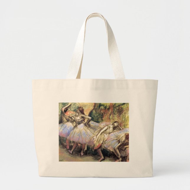 Dancers by Degas Large Tote Bag (Front)