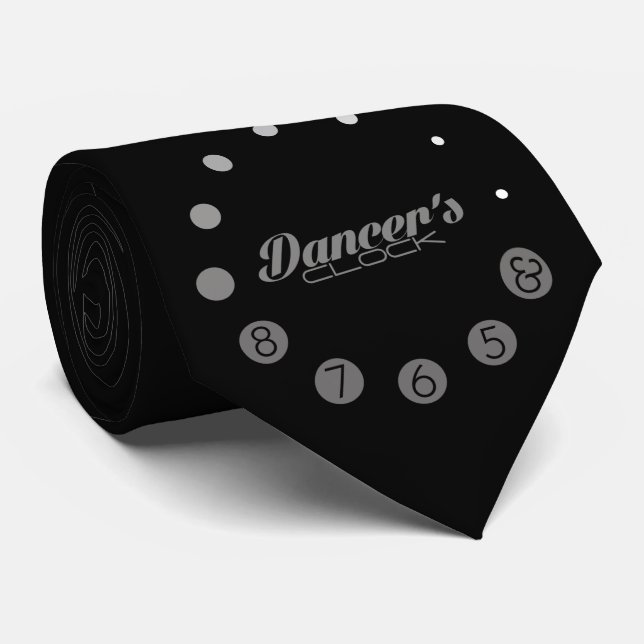Dancer's clock with numbers for a Dancer's Tie (Rolled)