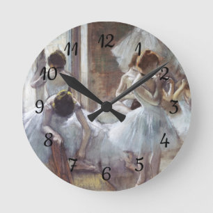 Dancers Edgar Degas Round Clock