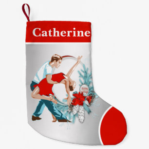 Dancers  Happy Holidays Small Christmas Stocking