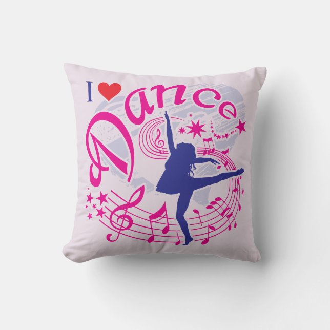 Dancers, I Love Dance, Dancing Cushion (Front)