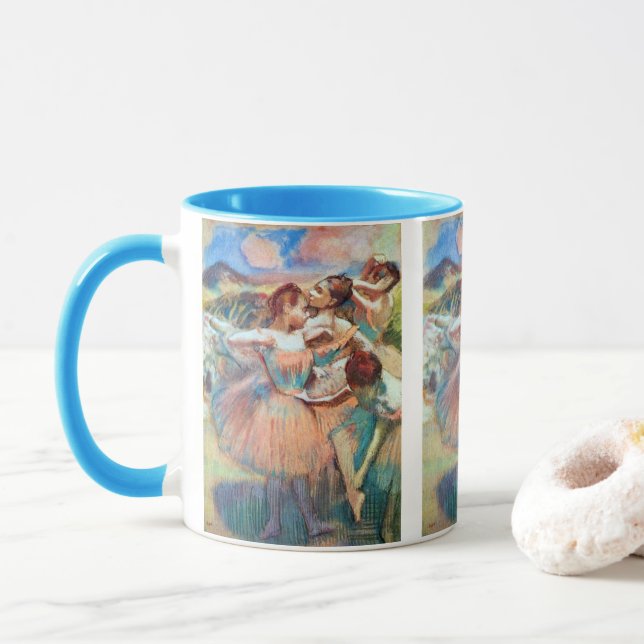 Dancers in a Landscape by Edgar Degas Mug (With Donut)