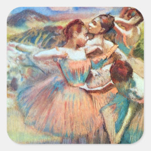 Dancers in a Landscape by Edgar Degas Square Sticker