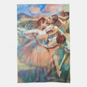 Dancers in a Landscape by Edgar Degas Tea Towel