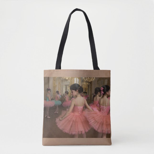 Dancers in a large rococo-style room tote bag (Front)