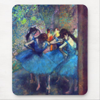 Dancers in Blue by Edgar Degas, Vintage Ballet Art Mouse Pad