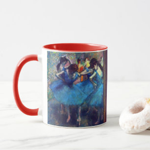 Dancers in Blue by Edgar Degas, Vintage Ballet Art Mug