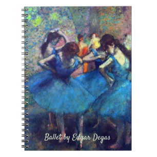 Dancers in Blue by Edgar Degas, Vintage Ballet Art Notebook