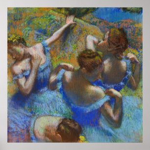 Dancers In Blue - Edgar Degas - c1890 Poster