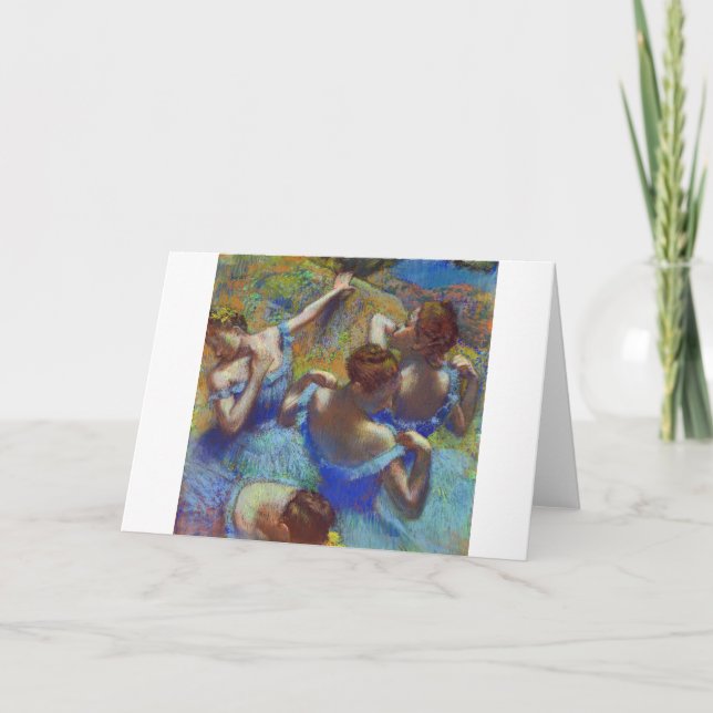 Dancers in Blue, Edgar Degas Card (Front)