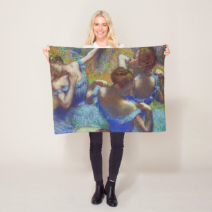 Dancers in Blue, Edgar Degas Fleece Blanket