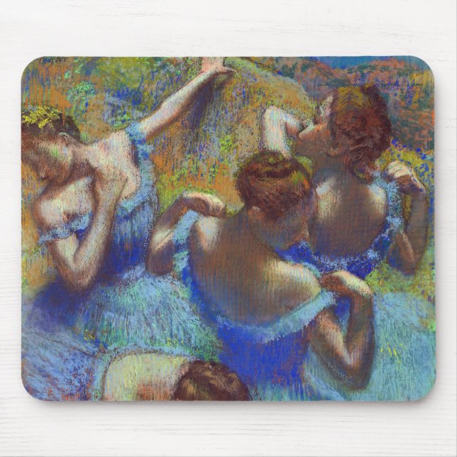 Dancers in Blue, Edgar Degas Mouse Pad (Front)