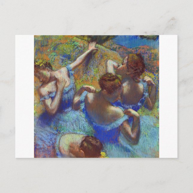 Dancers in Blue, Edgar Degas Postcard (Front)
