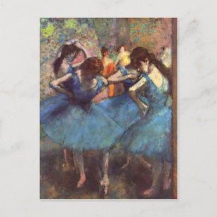 Dancers in Blue Postcard