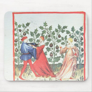 Dancers in front of Broom Plants, 13th century Mouse Pad