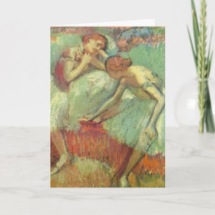 Dancers in Green by Edgar Degas, Vintage Ballet Card