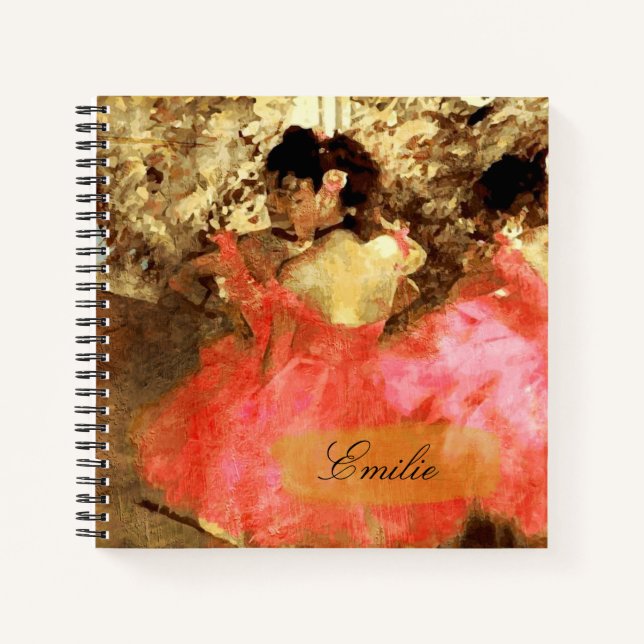 Dancers in Pink by Degas Sketchbook Notebook (Front)