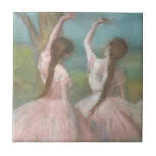 Dancers in Pink Edgar Degas Ceramic Tile