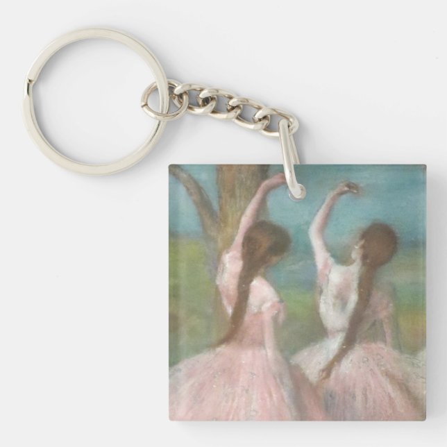 Dancers in Pink Edgar Degas Key Ring (Front)