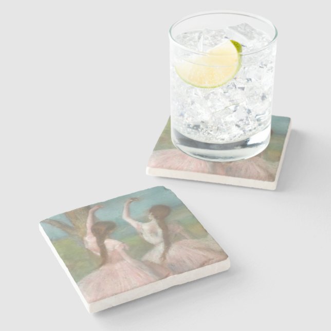 Dancers in Pink Edgar Degas Stone Coaster (Side)