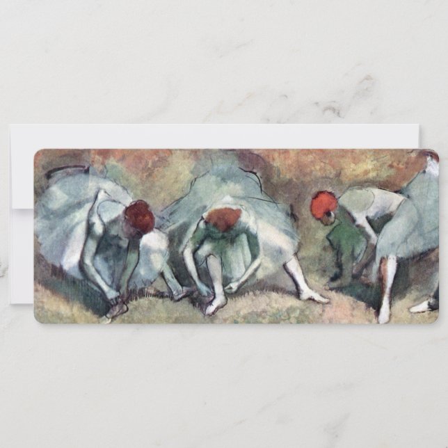 Dancers Lacing Their Shoes by Edgar Degas Invitation (Front)
