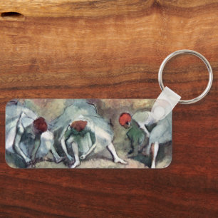Dancers Lacing Their Shoes by Edgar Degas Key Ring